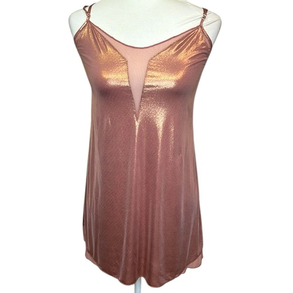 VS Shimmering Rose Gold Slip Gown - Picture 2 of 6